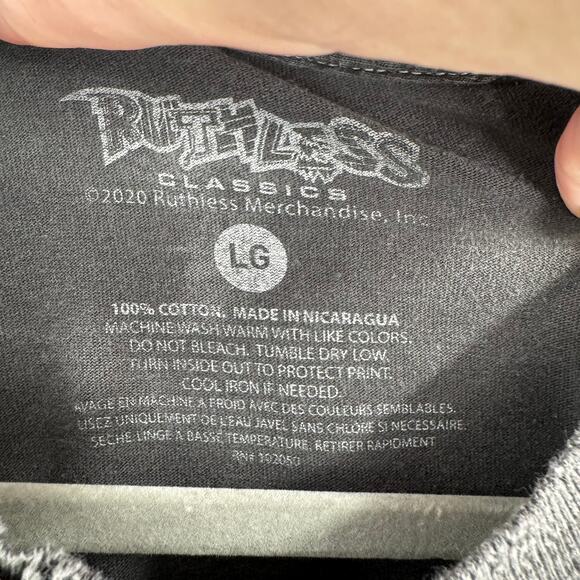 Ruthless Classics Eazy-E Distressed T-Shirt Mens Large Gray Gangster Rap - Picture 6 of 8